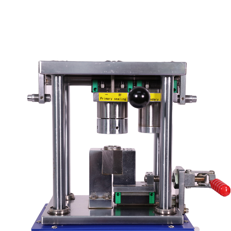 Compact Lab Pneumatic Cylindrical Battery Sealing Machine, Optional Die 18650 21700 26650 32650 32700