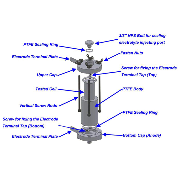 Split Type Swagelok Cell, 26650 Split Test Cell For Cylindrical Cell