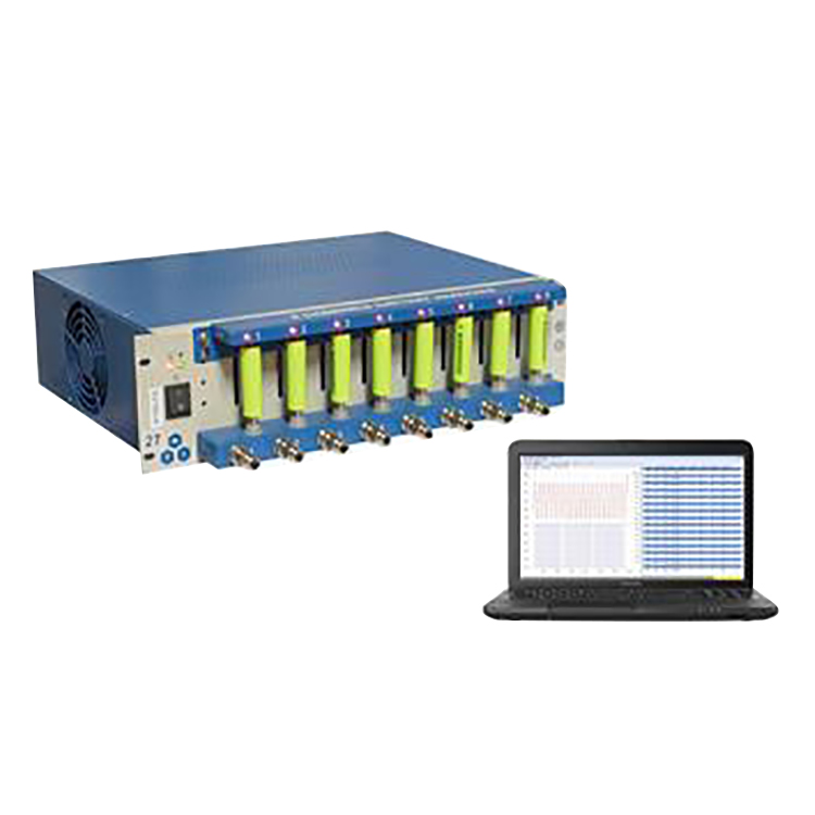 8 Channel Battery Tester Analyzer Machine (6-3000mA, Up to 5V) with Laptop Software for Battery Research